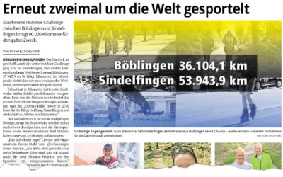 Erneut zweimal um die Welt gesportelt