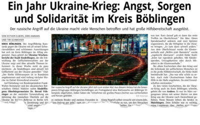 Ein Jahr Ukraine-Krieg: Angst, Sorgen …